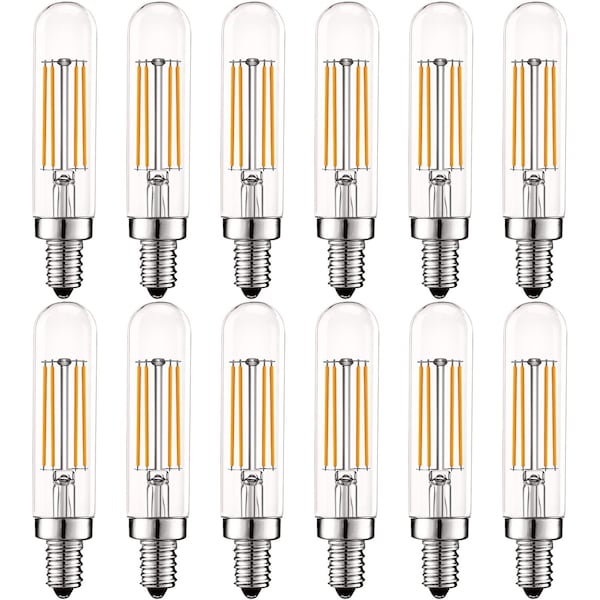 Luxrite T6/T6.5 LED Bulbs 5W (60W Equivalent) 500LM 2700K Warm White Dimmable E12 Candelabra Base 12-Pack LR21622-12PK - main